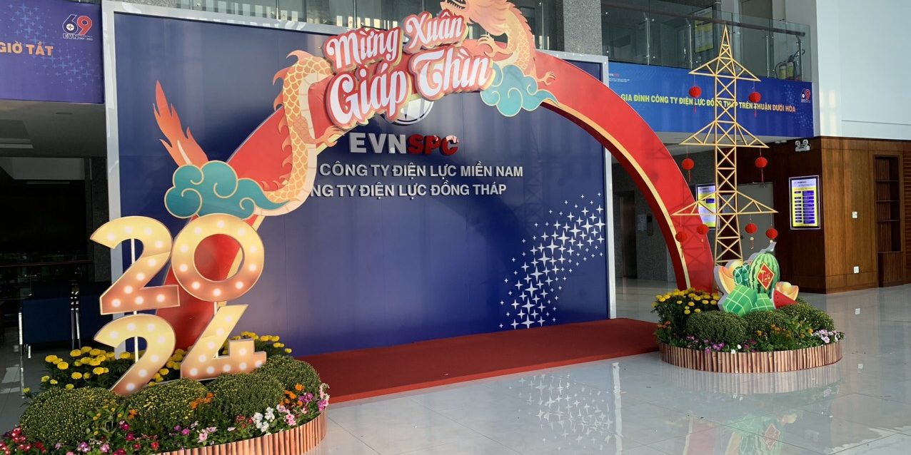Thi công tiểu cảnh tết cho cơ quan tại Cao Lãnh